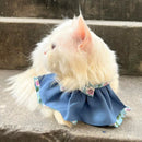 Floral Cat Collar with Bow