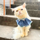 Floral Cat Collar with Bow