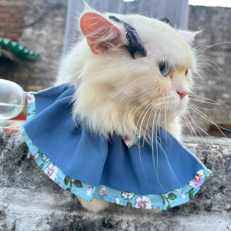 Floral Cat Collar with Bow