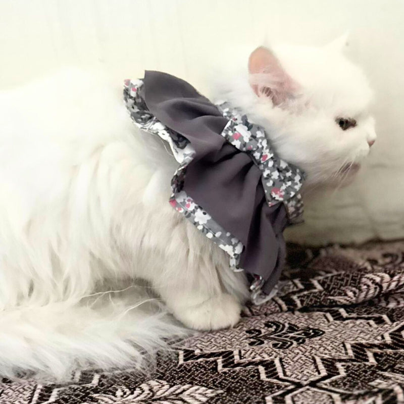 Floral Cat Collar with Bow