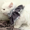 Floral Cat Collar with Bow