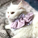 Floral Cat Collar with Bow