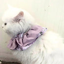 Floral Cat Collar with Bow