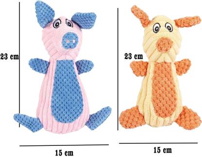 Emily Pets Cotton Plush Toy, Squeaky Squeaker Soft Toy For Dog & Cat(S,Pink,Orange)