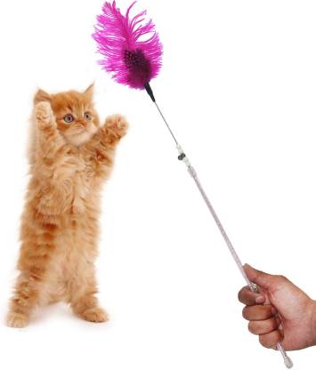 Interactive Cat Feather Wand Toy for Cats and Kittens