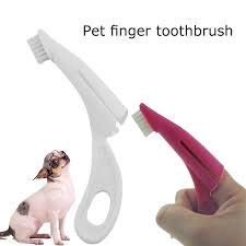 Emily Pets Soft Cleaning Dental Plastic Finger Toothbrush for Dogs
