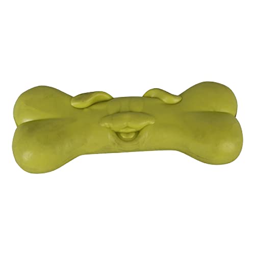 Emily Pets Dog Mouth Print Rubber TPR Bone Toys for Small/Medium Breed(Green,Blue,Pink)