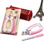 Pet Grooming Accessories Product Stainless Steel Pet Nail Clippers Pink