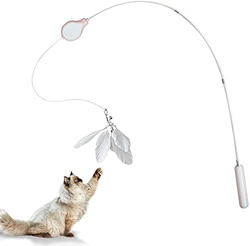 Cat Toy Kitten Interactive Stick with Retractable Wire