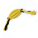 Durable Rubber Feeder Ball with Cotton Rope for Dogs