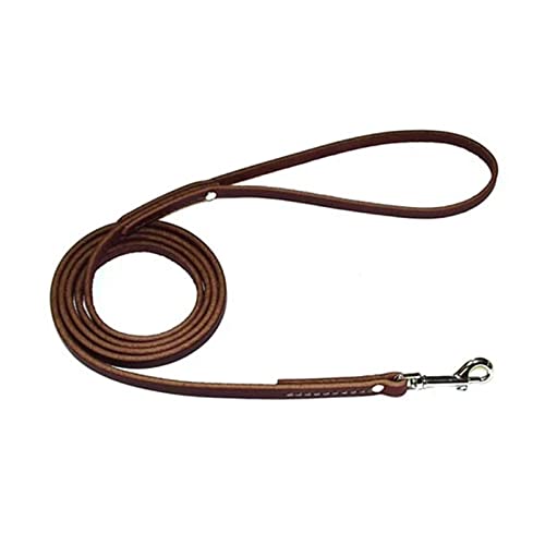 Emily Pets 6feet Leather Dog Leash - Best for Training (Black,Brown,Dark Brown)