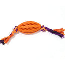 Durable Rubber Feeder Ball with Cotton Rope for Dogs
