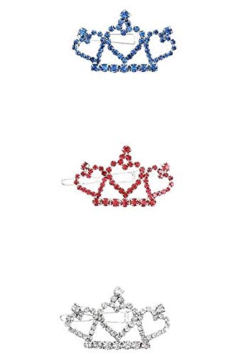 Heart Crystal Pet Hairpin Cute Hair Clips for Cats Dogs
