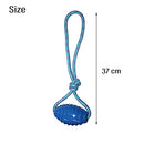 Rubber Rugby Spike Ball Rope Toy For Dog