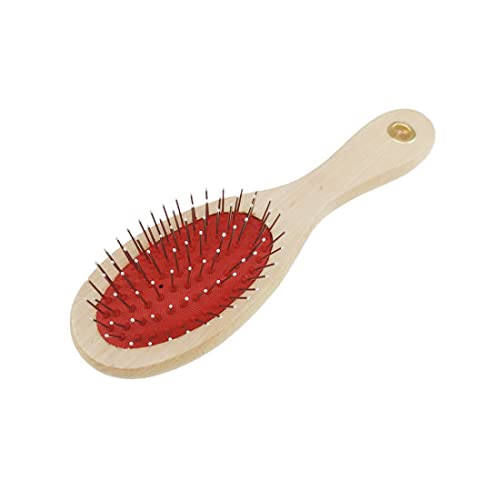 Emily Pets Single Side Pet Grooming Brush Wooden Steel Needle Hair Brush Puppy Dogs and Cats