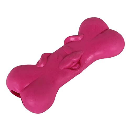 Emily Pets Dog Mouth Print Rubber TPR Bone Toys for Small/Medium Breed(Green,Blue,Pink)