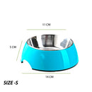 Colorful Melamine Dog Bowl with Non-Skid Silicone Base