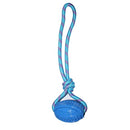 Rubber Rugby Spike Ball Rope Toy For Small Dog