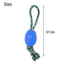 Rubber Rugby Spike Ball Rope Toy For Dog
