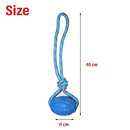 Rubber Rugby Spike Ball Rope Toy For Small Dog