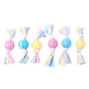 Rubber Ball toy With Rope Knot For Dog Teeth Cleaning