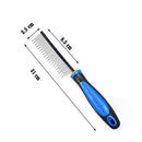 Stainless Steel Basic Pet Comb for Dogs and Cats (L,Blue)