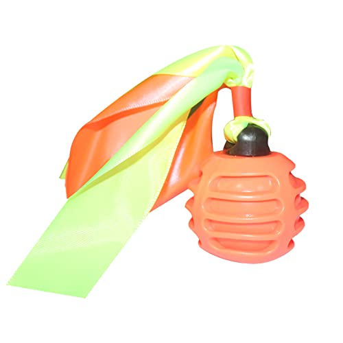 Rambo Ribbon Throwing Rubber Ball Toy For Dogs