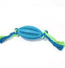 Durable Rubber Feeder Ball with Cotton Rope for Dogs