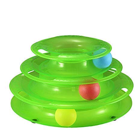 Emily Pets Interactive Tower of Tracks Stacked Play Station Cat Toy with Balls