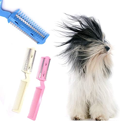 Emily Pets Manual Pet Hair Trimmer with Extra Blades and Comb Grooming For Pets(Pack of 2)(Red, Blue)