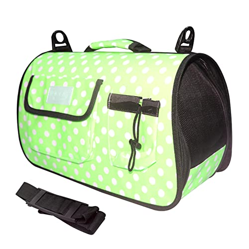 Emily Pets Foldable Pet Carrier Bag for Travelling (Green,S,M,L)