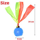 Rambo Ribbon Throwing Rubber Ball Toy For Dogs