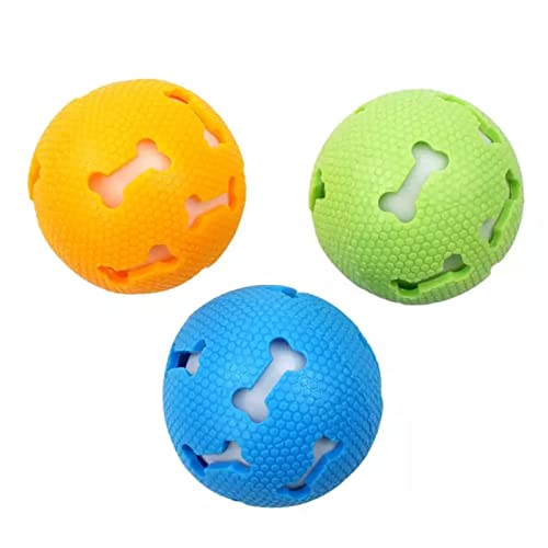 Emily Pets Dog Treat Dispenser IQ Ball Large 10cm Treat Dispensing Dog Toy(Green,Blue,Yellow,Pink)