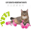Adjustable Cat Anti-Scratch Boots (4 pcs) - Green