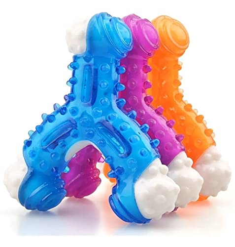Emily Pets Non-Toxic Natural Rubber Long Lasting Indestructible Dog Toys(Orange,Pink,Green,Blue)