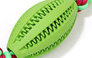 Durable Rubber Feeder Ball with Cotton Rope for Dogs