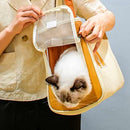 Clear Soft-Side Pet Carrier Collapsible Tote for Small Animals