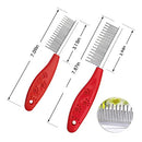 Stainless Steel Detangling Pet Comb for Small Dog & Cat Grooming