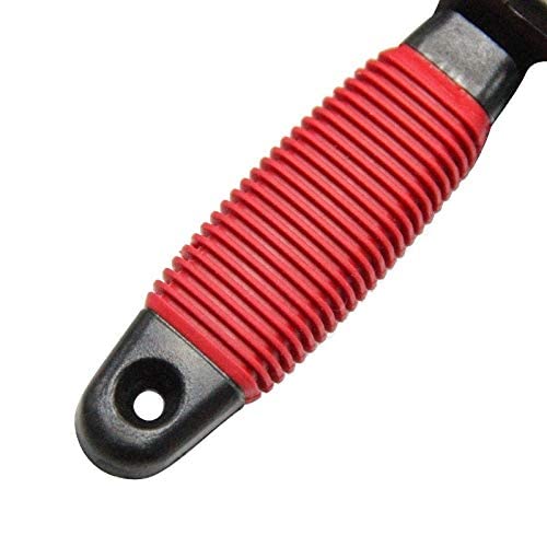 Emily Pets Universal Pins Slicker with rubberized Handle,Big Dog Slicker Brush for Pets(Red Large)