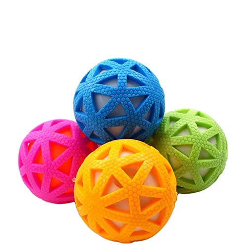 Emily Pets Dog Treat Dispenser IQ Ball Large 10cm Treat Dispensing Dog Toy(Pink,Green,Yellow,Blue)