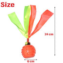 Rambo Ribbon Throwing Rubber Ball Toy For Dogs