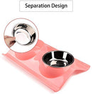Stainless Steel Double Food and Water Bowl for Dogs