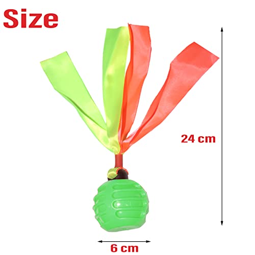 Rambo Ribbon Throwing Rubber Ball Toy For Dogs