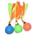 Rambo Ribbon Throwing Rubber Ball Toy For Dog