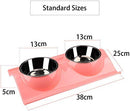 Stainless Steel Double Food and Water Bowl for Dogs