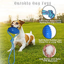 Rubber Rugby Spike Ball Rope Toy For Dog