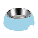 Emily Pets Stainless Steel Removable Anti Slip Bowl For Dog and Cat(Blue,Pink)