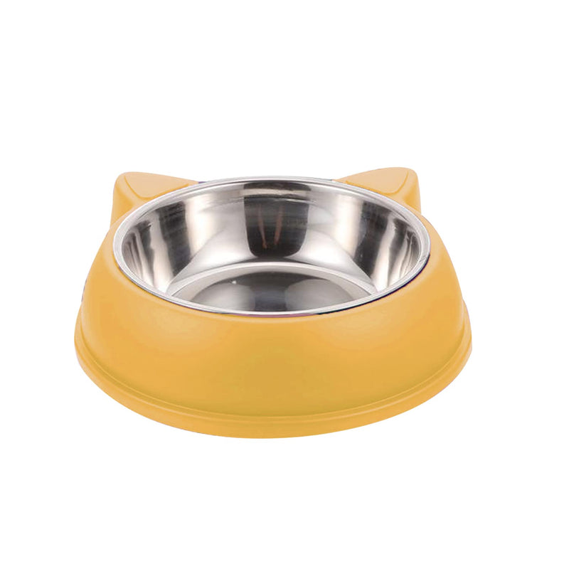 Emily Pets Food Serving Storage Container Heavy Matte Finish Bowl For Pets(Yellow)