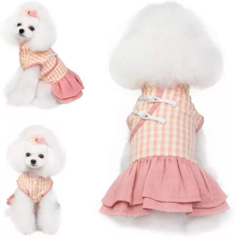 Lulala Frill Frock For Pets (Checked)