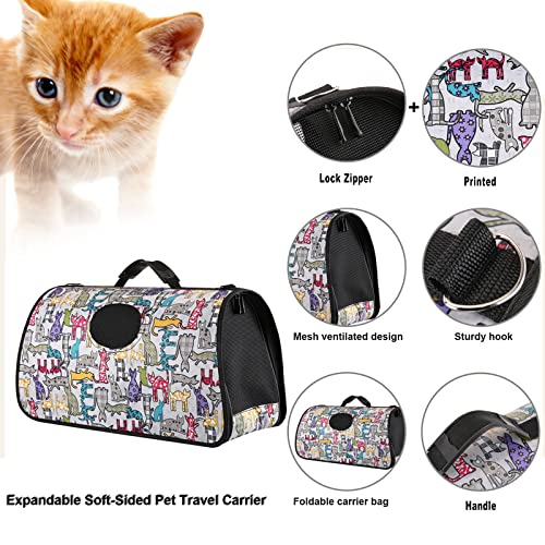 Emily Pets Cat Carrier Breathable cat Printed Sling Hands Outdoor Travelling Bag for Small Puppy (S,M,L)